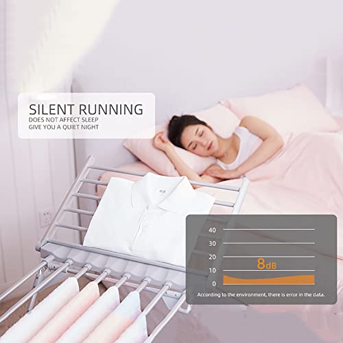 20 Bars Winged Electric Heated Clothes Airer Dryer, 50Hz/230W Electric Heated Clothes Airer Dryer, Foldable Airer Stable Dryer for Home, Laundry, Apartment