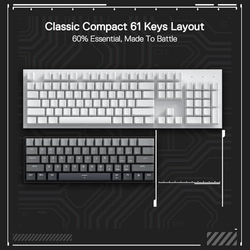 Redragon 307007326 K617 Rapid Trigger Gaming Keyboard, 60% 61 Keys Wired Mechanical Keyboard W/Hyper-Fast Actuation, Dedicated Magnetic Switch thumb #6