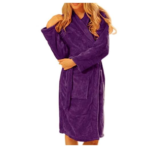 Badrock damer höst vinter korall mjuk morgonrock fleece pojkar chic mode eleganta vanliga färger kimono långärmad V-ringad med fickor bälte sovdräkt nattlinne