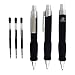 Tekukor Wide Body Ballpoint Pen 3+3 - Medium Black Ink Lightweight XXL Fat Pens For Arthritis Hands or Carpal Tunnel