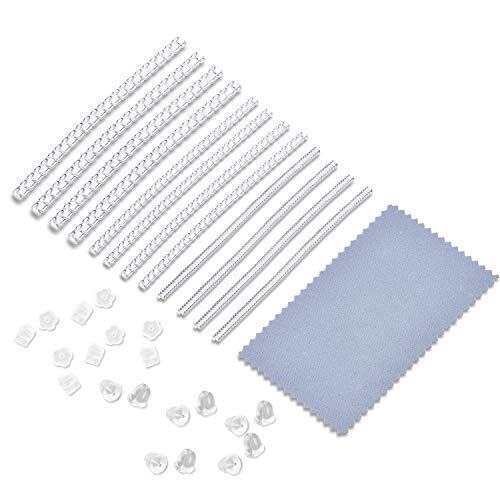 Ring Size Adjuster 3 Sizes Clear Ring Guards for Loose Rings, Perfect for Wedding Rings, 12 Pcs Sizer and Earring Safety Backs (2mm/3mm/4mm)