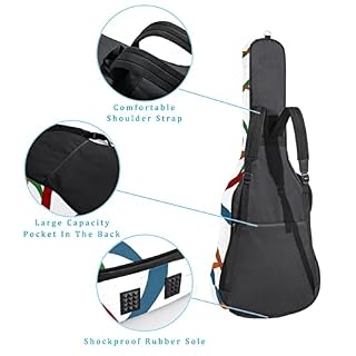 Housse imperméable pour guitare acoustique avec double bandoulière et poche Motif chat, Multicolore 03., 42.9×16.9×4.7… - Les Beatles, Paul McCartney, John Lennon, RIngo Starr, George Harrison Housse imperméable pour guitare acoustique avec double bandoulière et poche Motif chat, Multicolore 03., 42.9x16.9x4.7… – Image 3