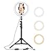 Produktbild ESR Selfie Ringleuchte mit Dreibeinstativ & Handyhalter, 3 Farbe 10 Helligkeitsstufen 6500K Dimmbares LED Ringlicht, anpassbares Beauty Ringlicht für Vlog, Selfies, Make-Up, Streaming, Video und Fotos