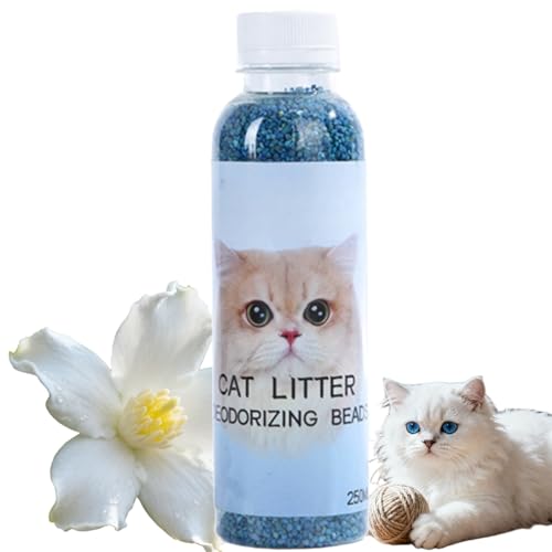 Cat Litter Box Deodorizer Powder,Natural Odour Eliminator for Wood Pellet Cat Litter,Pet Friendly Freshener & Cat Urine Odour Remover,Long Lasting Litter Smell Eliminator and Odour Control,Jasmine