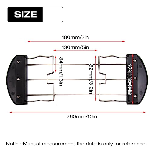 Hoypeyfiy Warming Rack For Toaster,Toaster Holder Rack,Stainless Steel Sandwich Rack For Toaster,Home Kitchen,BBQ,Picnic,Toaster Accessories(Black-10.62x3.62 inch) by Hoypeyfiy - Image 6