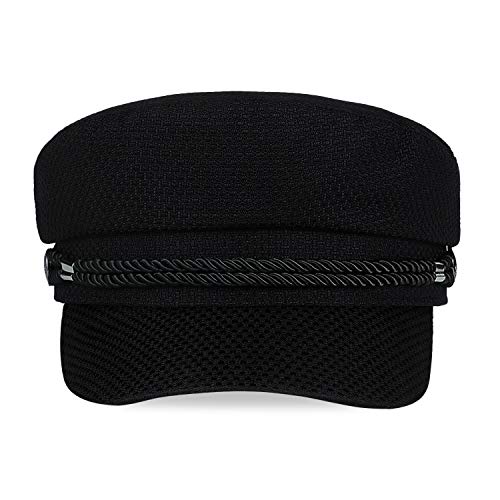 Wetoo Women Fiddler Cap Newsboy Hat Visor Beret Cap Paperboy Gatsby Hat(Black) #TOP2