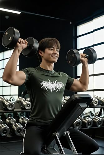 Image of Men Polyster Lycra Printed Half Sleeves Compression T-Shirt for Gym