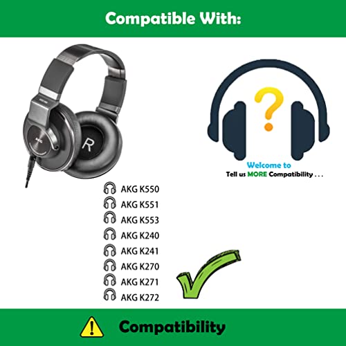 Repuestos de almohadillas de proteína para auriculares de cuero para AKG K550 K551 K553 K240 K241 K270 K271 K272 miniatura 2