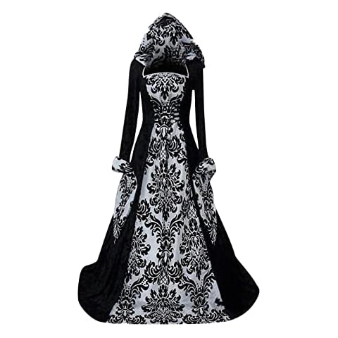 Costume Cosplay Damen Tunika Cosplay Kostüm Maxikleider Kostüm Cosplay Retro Schmaler Rock Übergröße Maxikleider Cover