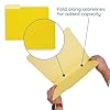 100 Blue Summit Supplies Yellow File Folders – Letter Size, 1/3 Cut Assorted Top Tabs, Durable 11pt Paper, Two Tone Yellow Folders, Bulk 100 Pack for Office and School #1