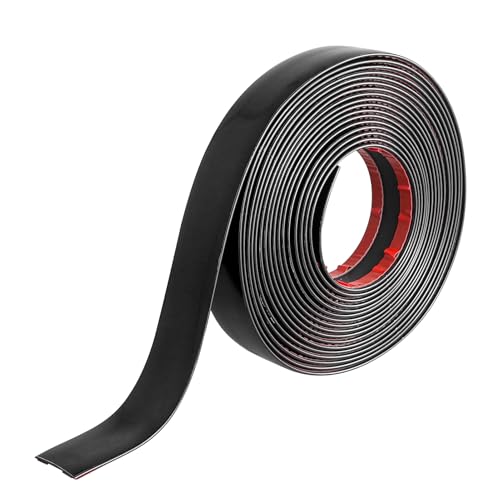 Moldura autoadhesiva cromada de 30 mm x 6 m, color negro, para coche, carrocería, ventana, decoración exterior (30 mm)
