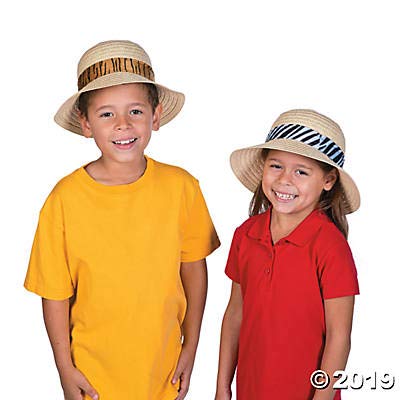 Fun Express Kids Safari Hats With Animal Print (Set Of 12) #TOP1