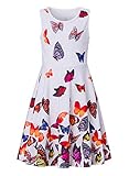 BFUSTYLE Girls Party Dresses Summer Tank Playwear Skater Dress Twirl Frocks Sleeveless Casual Sundress for Kid Girl, 10-13 Years