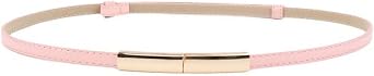 Womens Skinny Belt For Dress Metal Belt Buckle Fashion Casual Slim Spring Metal Buckle Adjustable Belts