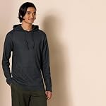Amazon Marque - Goodthreads Men's Long-Sleeve Slub Thermal Pullover Hoodie, Heather Charcoal, XXX-Grand Tall