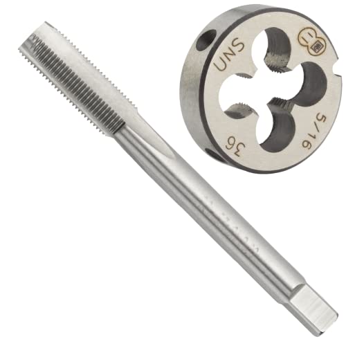 Aceteel 5/16"-36 UNS HSS Tap And Die Set, 5/16 x 36 UNS Machine Thread Tap And UNS Round Thread Die Right Hand by Aceteel - Used condition - US$13.93