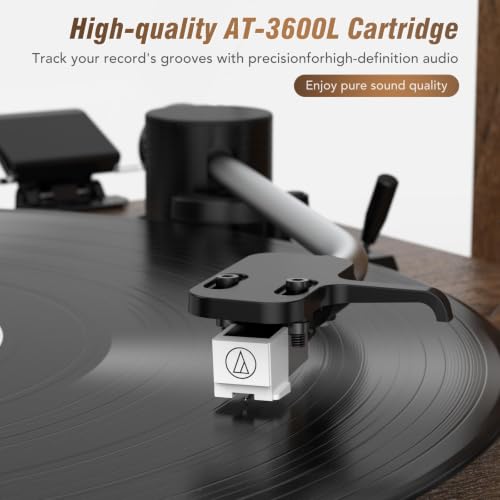Vinyl Record Player 24W HiFi Stereo Speakers Vintage Bluetooth Turntable - image 2