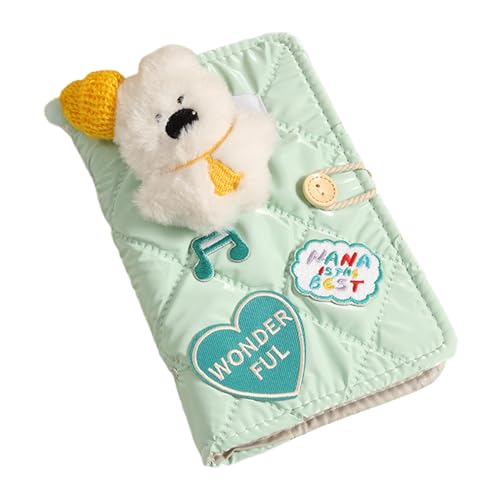 Maodom Livre d'économie d'argent – 10 feuilles – Livre d'économie d'argent 2025 – Livre de rangement pour espèces en forme d'ours mignon pour planification budgétaire, étudiant, école, famille