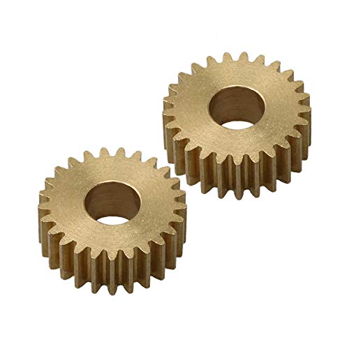 Mxfans 2Pcs 25 Teeth Motor Copper Gear 5mm Hole Dia for RC Model Microgenerator
