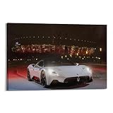 YUANLY Supercar Poster für Maserati MC20 Coupe Rennauto 