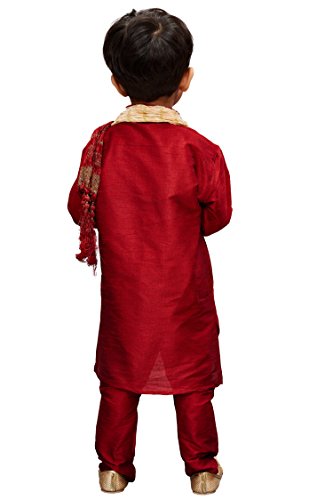 Image of JBN Creation Boys Cotton Silk Kurta and Pyjama Set