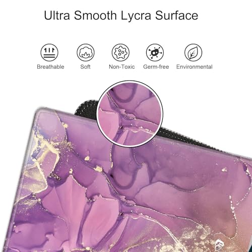 Image of Gaming Mouse Pad for Desk Mat 12x24 Purple Marble Mousepad Large XL Desk Pad Long Extended Computer Mat Big XXL Mouse Mat for Wireless Mouse Non Slip Work Girl