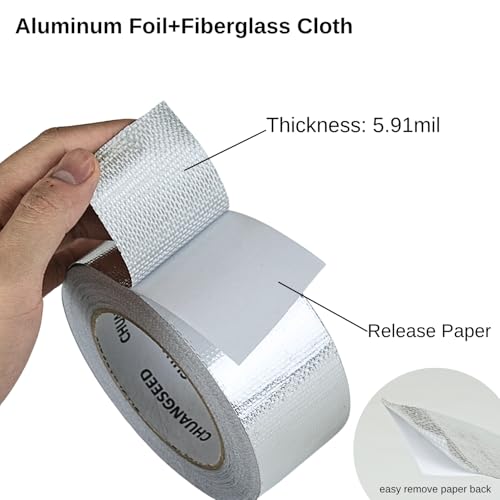 Cinta autoadhesiva de aluminio para proteger el cableado del coche frente al calor 2