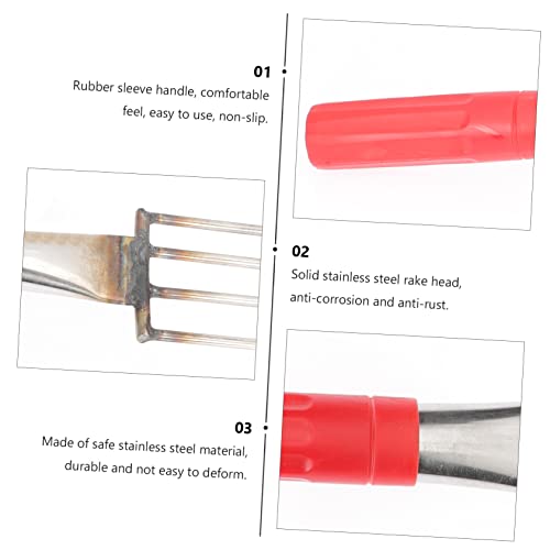 HANABASS 4 Pçs Cm Crianças Espalhando Varrer O Curto Ancinho Inoxidável Jardinagem Prático Raspador