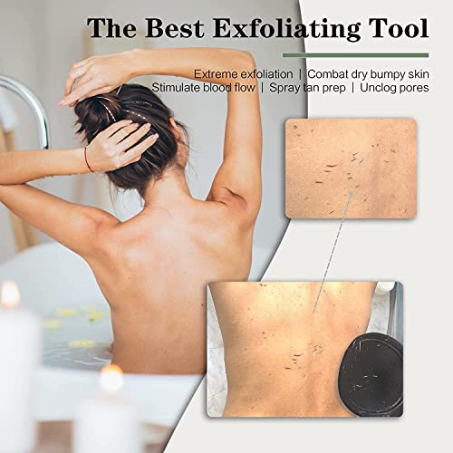 MS MAGIC SECRET Moroccan Hammam Exfoliating Bath Scrub Glove Tan Magic Bath Glove Body Scrub Glove Imported Directly From Morocco (Black) - Image 4