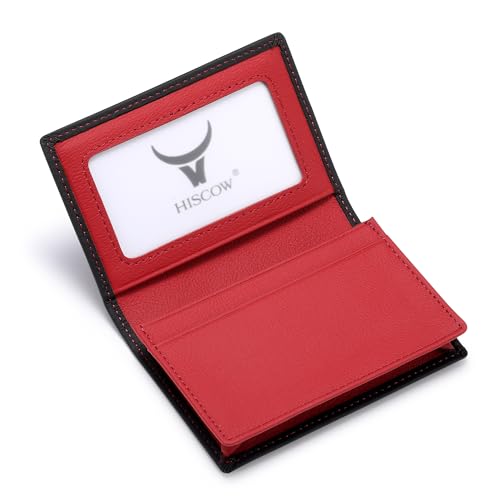 Image of HISCOW Business Card Holder with Large Compartment - Full Grain Leather