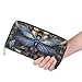 Mumeson Art Dragonfly Print Coin Purse Small Wallet for Women Coin Wallet Zipper Closure Girls Fashion Wallet Holde