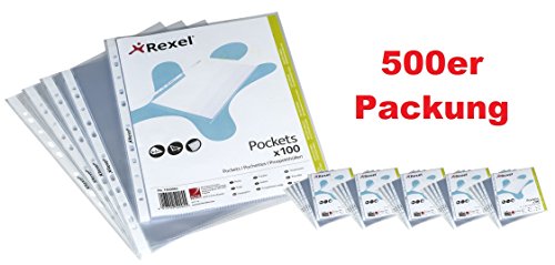 Preisvergleich Produktbild Hetzel 1300064 500er Sparpack Prospekthüllen DIN A4 glasklar PP 80my 5x 100 Stück