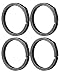 TISUR Titanium Key Rings Heavy Duty, Side Pushing Keyring Split Black Strong Key Rings Edc Keychain Keyrings Large 32mm (Black 33mm*4)