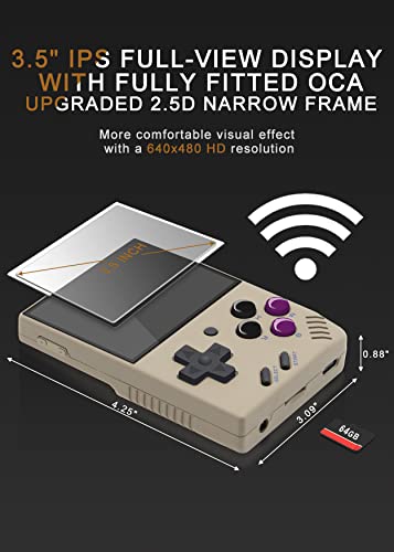 Cicystore Miyoo Mini Plus Handheld Game Console,Retro Game Console For Adults And Children,3.5" Ips Screen,64Gb Tf Card 10,000+ Games,Support Wif (Gray-64G) #TOP3