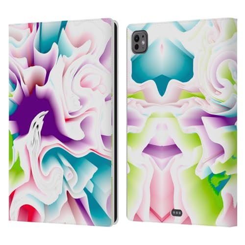 Étui portefeuille iPad Pro 11 M4 en cuir Haroulita Petals