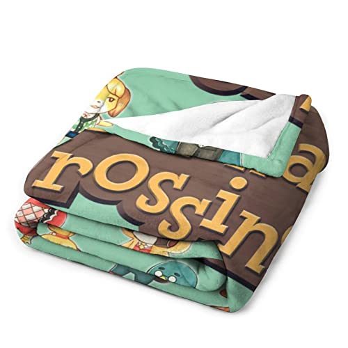Rwillppycfei Custom Animal Cute Crossing Throw Blanket, Flannel Plush Blankets And Throws For Better Sleep, Anti-Static Air Conditioning Blanket 60"X80" #TOP2