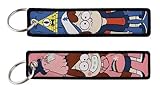 Pinstant Gravity Cartoon Animated TV Show Bill Cipher Falls Cartoon Comedy TV Show Keychain Key Tag Chain Fob Ring