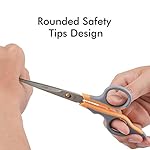 LIVINGO Professionelle Fellschere für Katzen und Hunde, Titanbeschichtung, sichere abgerundete Spitze und Mikro-Zacken-Trimmschere für Tiergesicht, Nase, Ohr und Pfoten, 2 Stück 16,5 cm – Bild 5