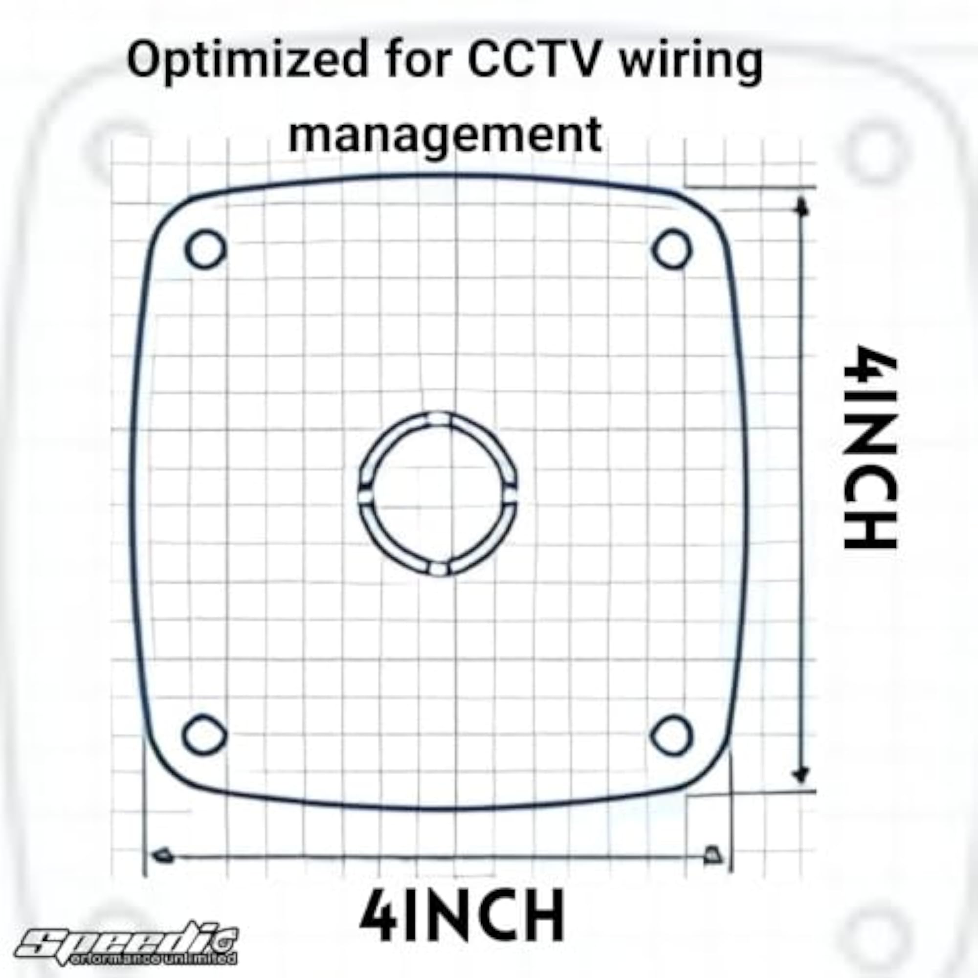 Speedio 4x4 Indoor PVC Smart Junction Box for CCTV Cameras
