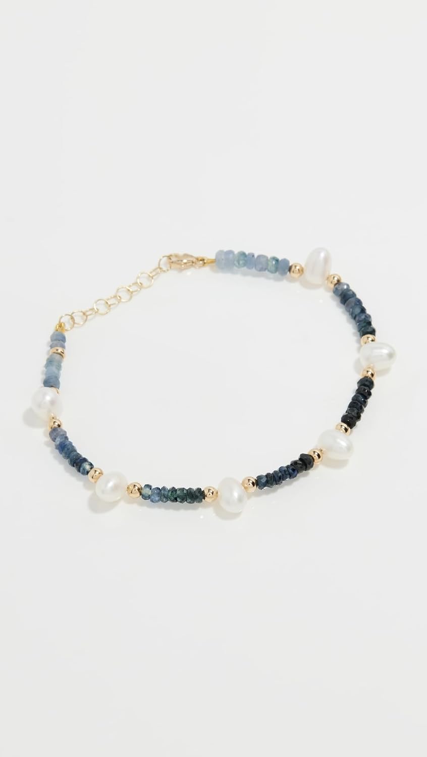 Jia Jia Women's Ombre Blue Sapphire Pearl Bracelet - Image 2