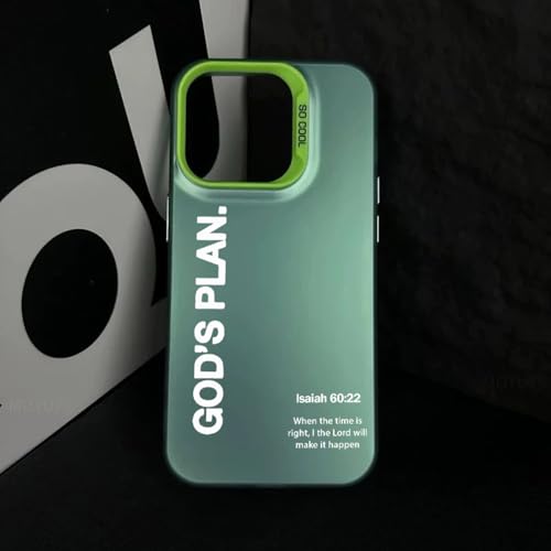 God's Plan Christian Bible Verse Phone Case for iPhone 16 Plus, Green by Generic - Used condition - Image 6