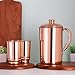 Copper Pitcher 50.72 oz with 2 Tumblers Set | Pure Copper Water Jug & Tumblers Set for Home & Wellness, Plain Finish Handcrafted for Daily Hydration & Natural Living