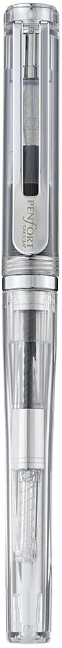 Nakabayashi TPF-001-C-M, TACCIA Faceted Fountain Pen, Clear, Nib Size, Medium Point