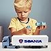 Container Semi Truck Toy 1/43 Model for Scania, Big Metal Transport Box Diecast Truck Trailer Gifts