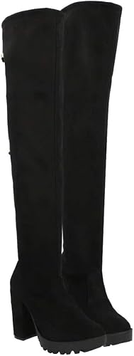 Platonia Bota De Tacón para Mujer Color Negro Extra Larga De Lycra con  Ajuste : Amazon.com.mx: Ropa, Zapatos y Accesorios