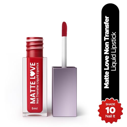 Image of Hilary Rhoda Matte Love Non Transfer Liquid Lipstick | Lightweight & Matte Finish | Waterproof Lipstick for Women | Long Lasting & Non-Drying Lipstick | 5ml (Nail It - Shade 10)