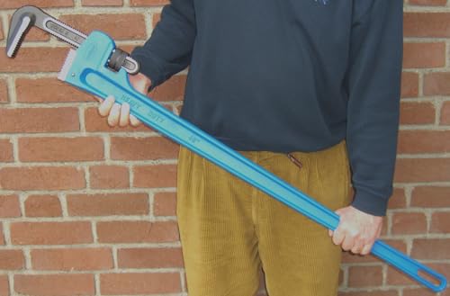 48' Zoll Extra große Rohrzange Wasserpumpen-Zangen 1,22 m Eckrohrzange Extra groß 122 cm lang 1220 mm Einhandrohrzange Maulweite 135 mm Heavy Duty