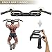 BeneLabel Wall Mounted Pull Up Bar 440 LBS Capacity Multifunctional Doorway Pullup Bar Beam or Joist Mount Chin Up Bar with Resistance Band Hooks and Ball Finger Training