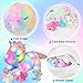Hopearl LED Plush Unicorn Lighting Up Stuffed Mommy Unicorn with 3 Baby Unicorns in her Tummy Stuffed Animal Playset Night Lights Glow in The Dark for Mom Toddler Girls, Rainbow, 19''