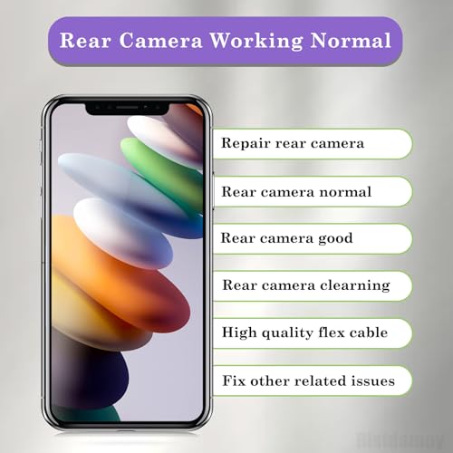 Risidamoy for iPhone 11 OEM Main Rear Back Camera Replacement Part 12MP HD Video HDR Photo Lens Module 4K 1080p HD 60 fps Video with Flex Cable Digital Zoom Image Fix Repair Kit A2111 A2223 A2221